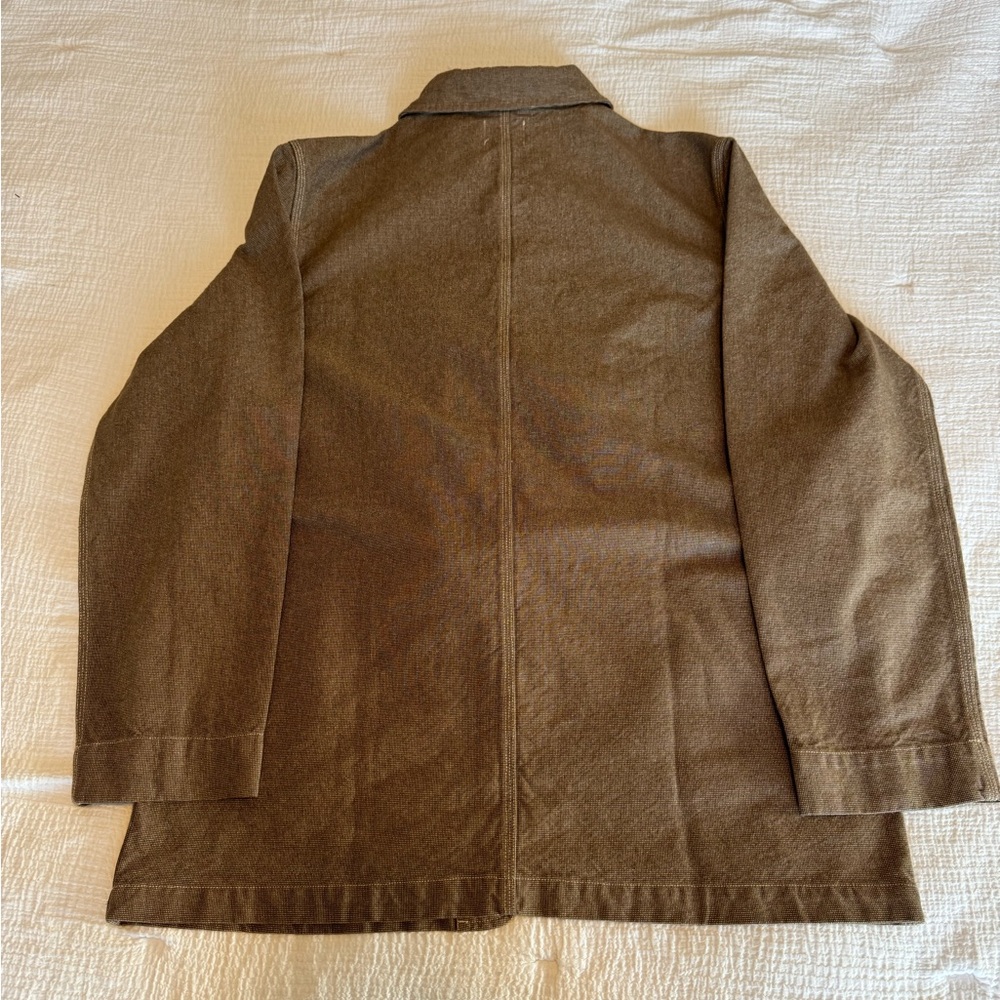 Wythe Heavyweight Pinpoint Canvas Barn Jacket, Brown XL - Picture 5 of 6
